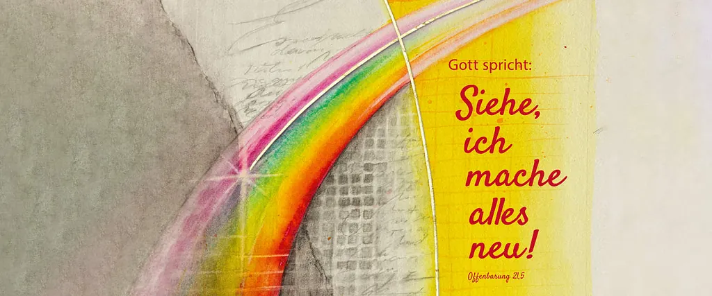 Logo Jahreslosung 2026 "Siehe, ich mache alles neu!" (Offenbarung 21,)